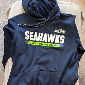NFL Seahawks Navy and Green Hoodie